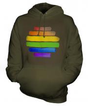 Gay Pride Watercolour Unisex Adult Hoodie