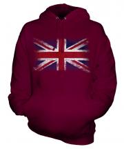 Union Jack Distressed Flag Unisex Adult Hoodie