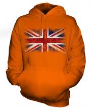 Union Jack Distressed Flag Unisex Adult Hoodie