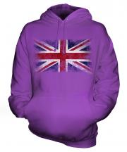 Union Jack Distressed Flag Unisex Adult Hoodie