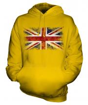 Union Jack Distressed Flag Unisex Adult Hoodie
