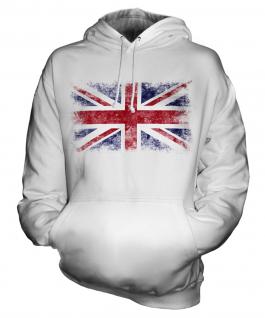 Union Jack Distressed Flag Unisex Adult Hoodie