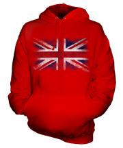Union Jack Distressed Flag Unisex Adult Hoodie