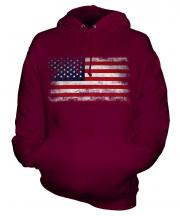 Stars And Stripes Distressed Flag Unisex Adult Hoodie