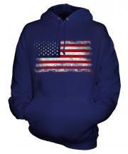 Stars And Stripes Distressed Flag Unisex Adult Hoodie