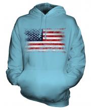 Stars And Stripes Distressed Flag Unisex Adult Hoodie