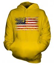 Stars And Stripes Distressed Flag Unisex Adult Hoodie