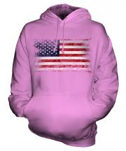 Stars And Stripes Distressed Flag Unisex Adult Hoodie
