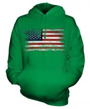 Stars And Stripes Distressed Flag Unisex Adult Hoodie