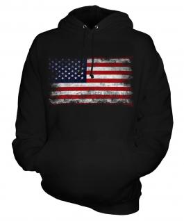 Stars And Stripes Distressed Flag Unisex Adult Hoodie