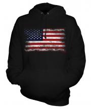 Stars And Stripes Distressed Flag Unisex Adult Hoodie