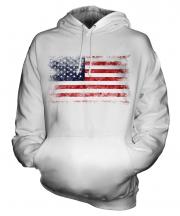 Stars And Stripes Distressed Flag Unisex Adult Hoodie
