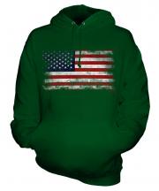 Stars And Stripes Distressed Flag Unisex Adult Hoodie