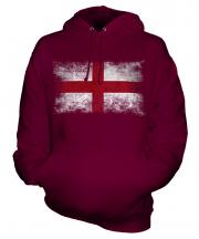 England St George Distressed Flag Unisex Adult Hoodie
