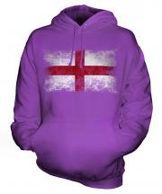 England St George Distressed Flag Unisex Adult Hoodie