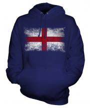 England St George Distressed Flag Unisex Adult Hoodie