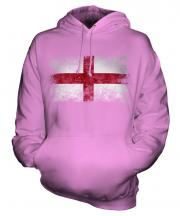 England St George Distressed Flag Unisex Adult Hoodie