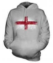 England St George Distressed Flag Unisex Adult Hoodie