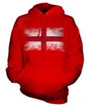 England St George Distressed Flag Unisex Adult Hoodie