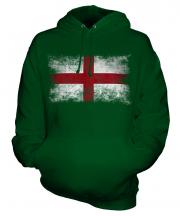 England St George Distressed Flag Unisex Adult Hoodie