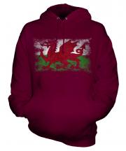 Wales Distressed Flag Unisex Adult Hoodie