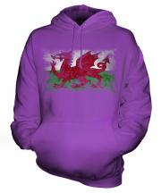 Wales Distressed Flag Unisex Adult Hoodie