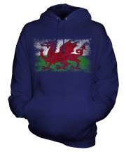 Wales Distressed Flag Unisex Adult Hoodie