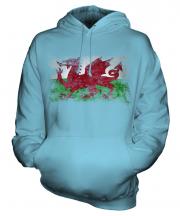 Wales Distressed Flag Unisex Adult Hoodie
