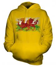 Wales Distressed Flag Unisex Adult Hoodie
