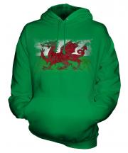 Wales Distressed Flag Unisex Adult Hoodie
