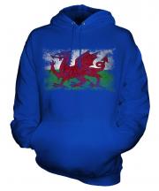 Wales Distressed Flag Unisex Adult Hoodie