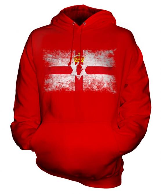 Northern Ireland Distressed Flag Unisex Adult Hoodie