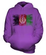 Afghanistan Distressed Flag Unisex Adult Hoodie