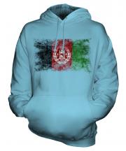 Afghanistan Distressed Flag Unisex Adult Hoodie