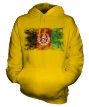 Afghanistan Distressed Flag Unisex Adult Hoodie