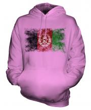 Afghanistan Distressed Flag Unisex Adult Hoodie