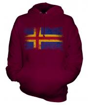 Aland Distressed Flag Unisex Adult Hoodie