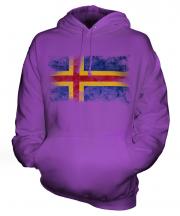 Aland Distressed Flag Unisex Adult Hoodie