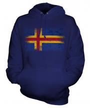 Aland Distressed Flag Unisex Adult Hoodie
