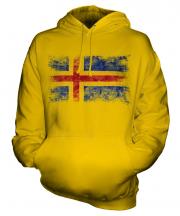 Aland Distressed Flag Unisex Adult Hoodie