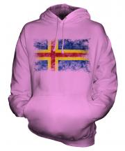 Aland Distressed Flag Unisex Adult Hoodie