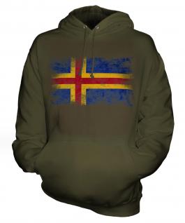 Aland Distressed Flag Unisex Adult Hoodie