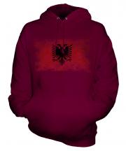 Albania Distressed Flag Unisex Adult Hoodie