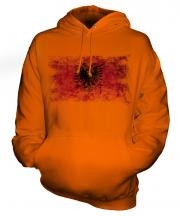 Albania Distressed Flag Unisex Adult Hoodie