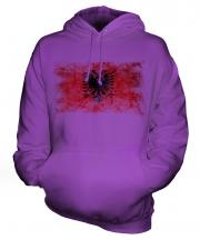 Albania Distressed Flag Unisex Adult Hoodie