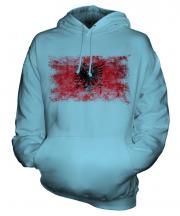 Albania Distressed Flag Unisex Adult Hoodie