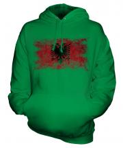 Albania Distressed Flag Unisex Adult Hoodie