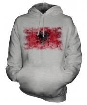 Albania Distressed Flag Unisex Adult Hoodie