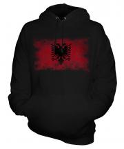 Albania Distressed Flag Unisex Adult Hoodie