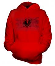 Albania Distressed Flag Unisex Adult Hoodie